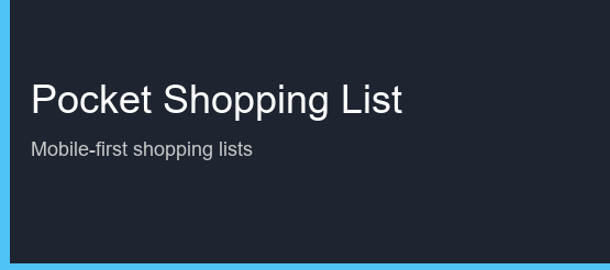Pocket Shopping List